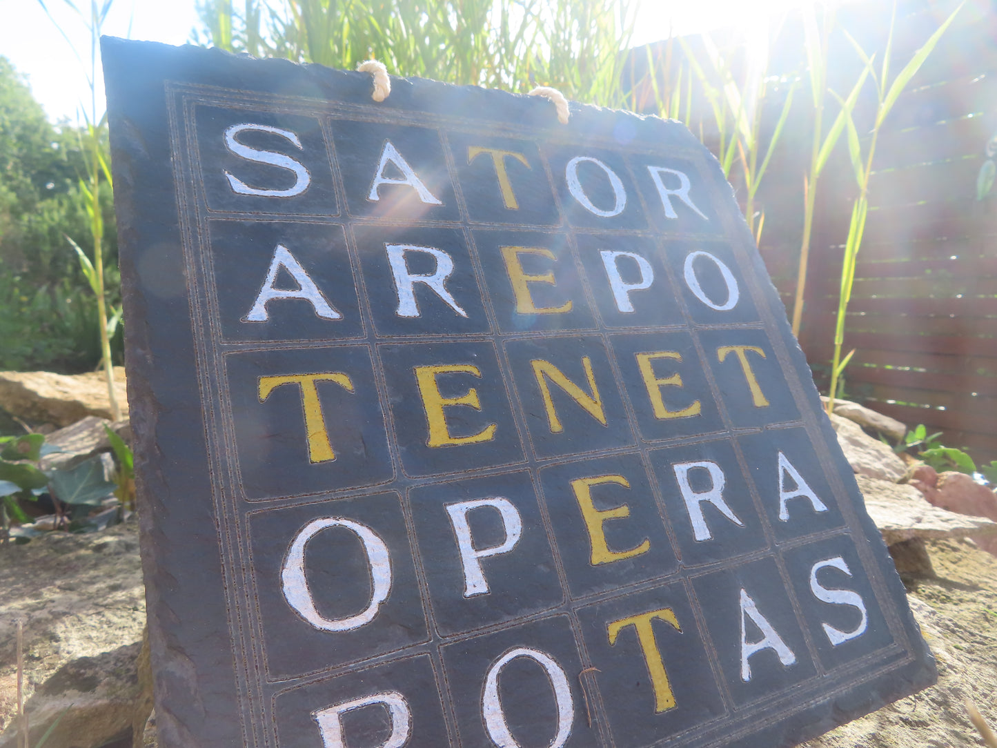 Carré SATOR en ardoise naturelle