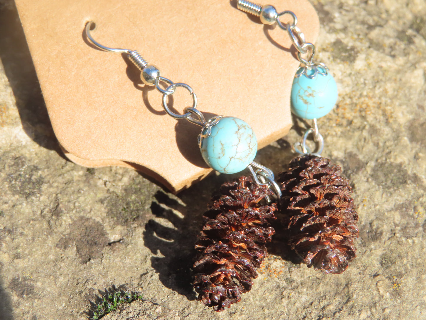 Boucles d'oreilles aulnes & pierres