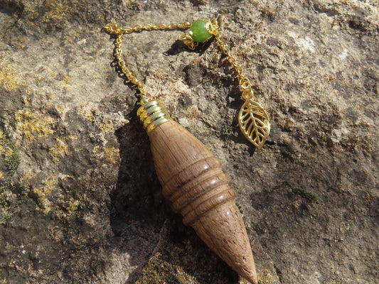 PENDULE DIVINATOIRE bois tourné
