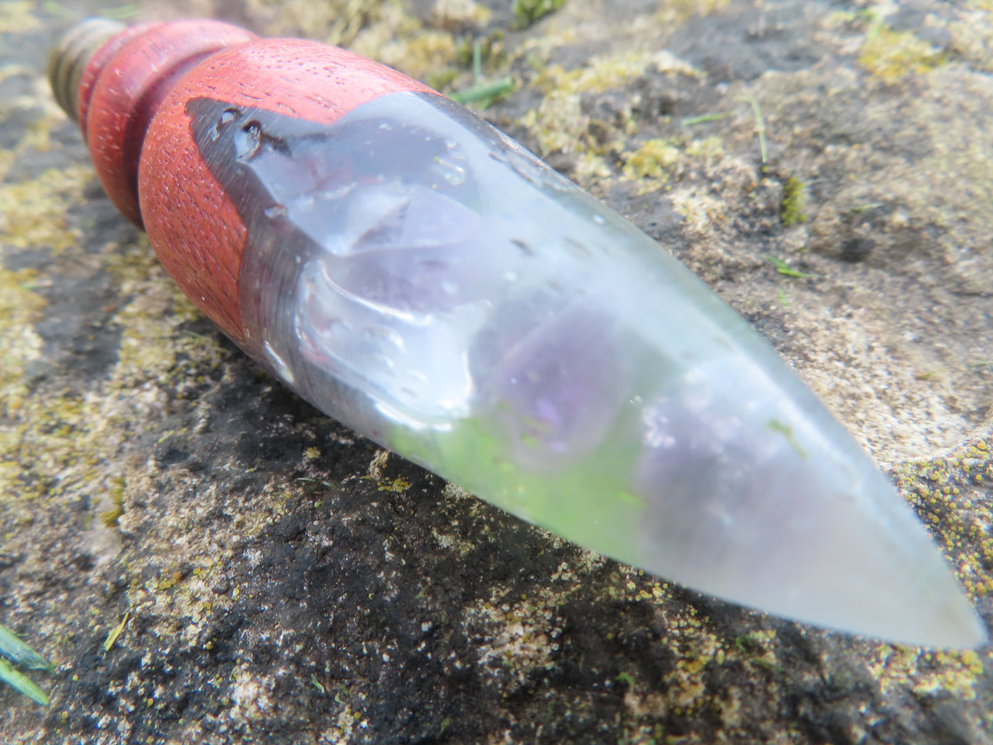 PENDULE DIVINATOIRE bois résine